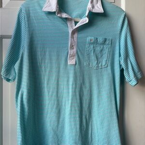 Criquet Men's Striped Cotton Polo Shirt